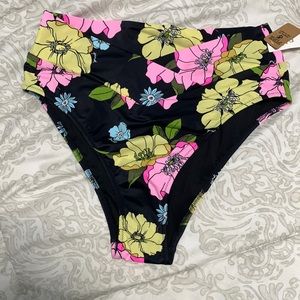 Victorias Secret Pink Swimsuit Bottoms, High Waisted, NWT, Size Large